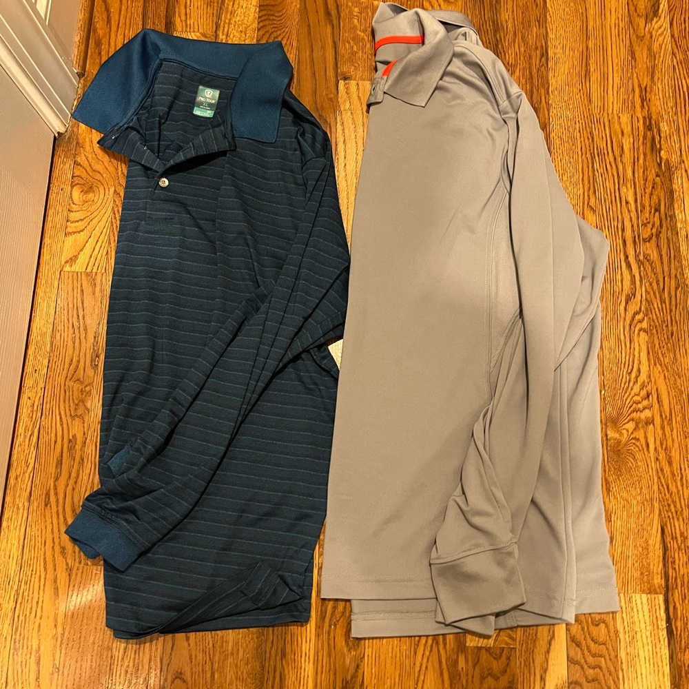 Men’s long sleeve golf polos